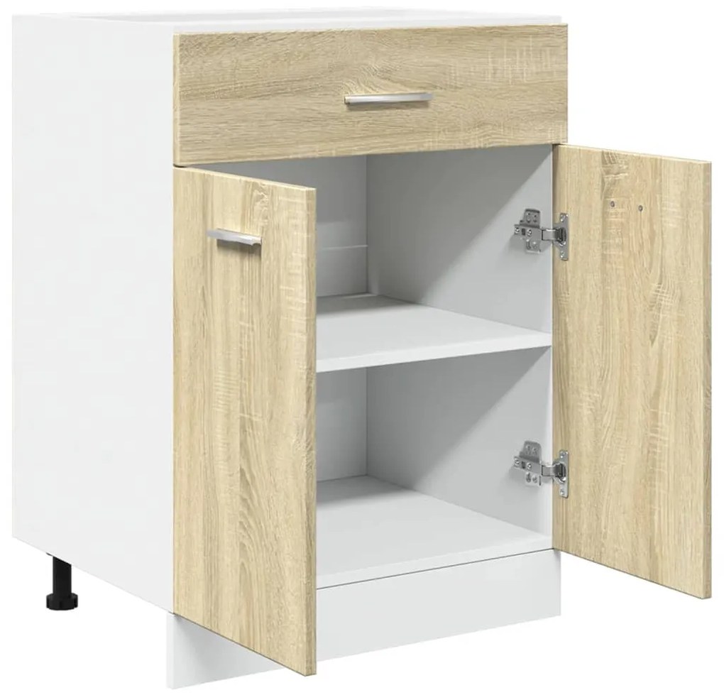 vidaXL Ντουλάπι με Συρτάρια "Lyon" Χρώμα Sonoma Δρυς 60x46x81,5 εκ. από Τεχνητό Ξύλο