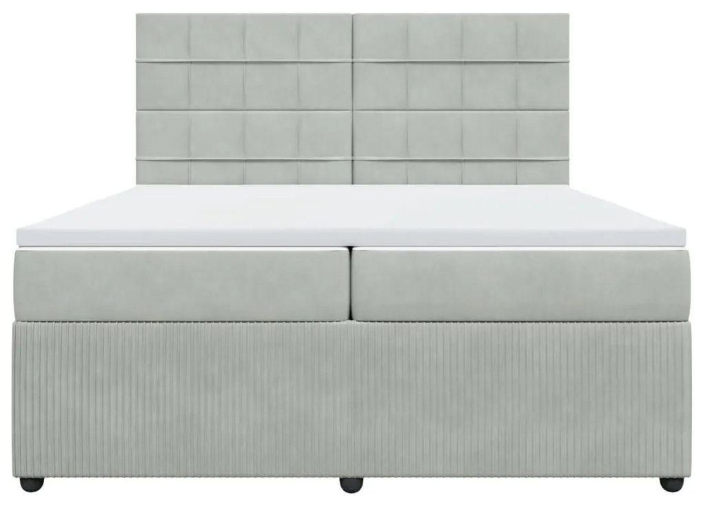 ΚΡΕΒΑΤΙ BOXSPRING ΜΕ ΣΤΡΩΜΑ ΑΝΟΙΧΤΟ ΓΚΡΙ 200X200 ΕΚ. ΒΕΛΟΥΔΙΝΟ 3292430