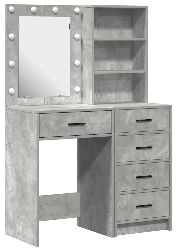 vidaXL Τραπέζι περιποίησης με συρτάρι 2 pcs Γκρι 50 x 41 x 135 εκ