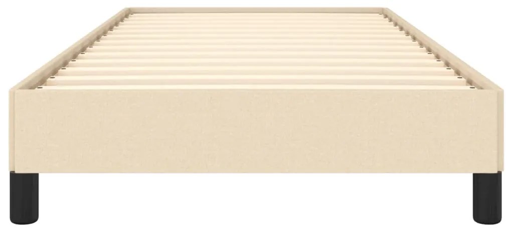 vidaXL Πλαίσιο κρεβατιού χωρίς στρώμα Κρέμα 80x200 cm Ύφασμα