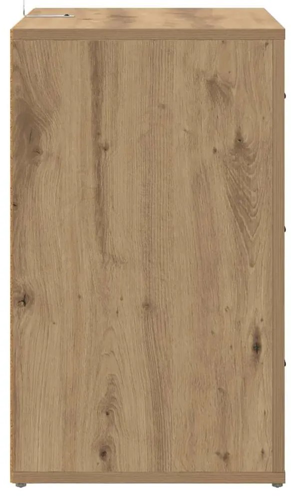 vidaXL Κομοδίνο artisan δρυς 50 x 36 x 60 εκ Επεξεργασμένο ξύλο