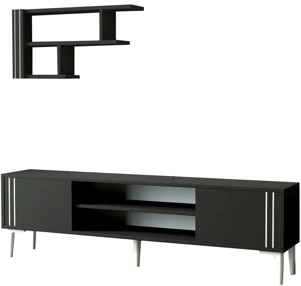 Σύνθεση Τηλεόρασης Snow 382NRC1147 140x29,6x44,6cm Anthracite