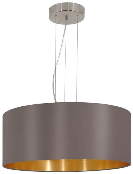 Eglo Maserlo Μοντέρνο Κρεμαστό Φωτιστικό Τρίφωτο με Ντουί E27 σε Καφέ Χρώμα 31608