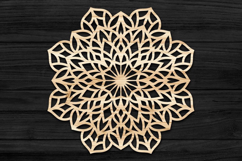 Intra απο ξύλο plywood 3mm-4mm πάχος Τρισδιάστατη Mandala Δίασταση 30x30 cm INTRAFABR-69584800