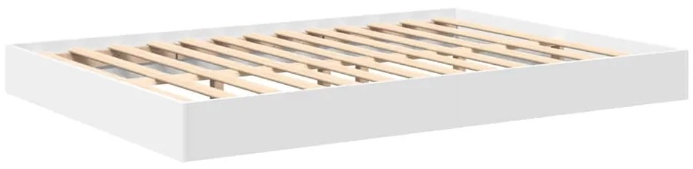 vidaXL Κρεβάτι Βιβλιοθήκης Λευκό 160 x 200 cm Επεξεργασμένο ξύλο