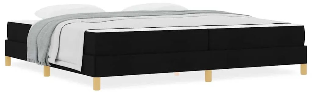 vidaXL Κρεβάτι με ελατήρια Μαύρο, Καφέ 200 x 200 cm