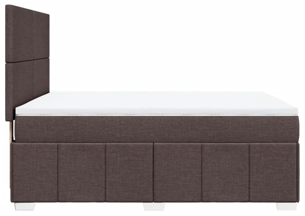 ΚΡΕΒΑΤΙ BOXSPRING ΜΕ ΣΤΡΩΜΑ ΣΚΟΥΡΟ ΚΑΦΕ 140X200 ΕΚ ΥΦΑΣΜΑΤΙΝΟ 3291687