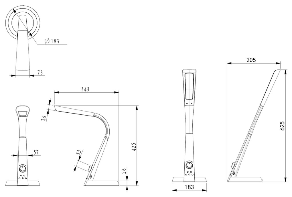 ΦΩΤΙΣΤΙΚΟ ΓΡΑΦΕΙΟΥ LED BLAIN PRO HM4451.09 ΧΡΥΣΟ-ΛΕΥΚΟ ΧΡΩΜΑ 34,3x18,3x42,5Υεκ.