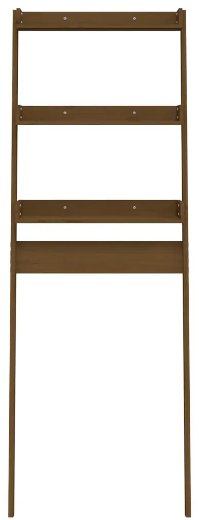 vidaXL Ραφιέρα Για Τουαλέτα Μελί 63,5 x 32 x 179 εκ. Μασίφ Ξύλο Πεύκου