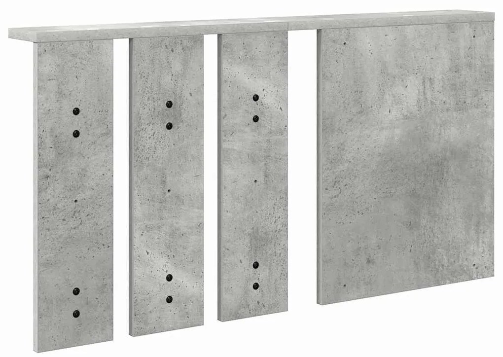 vidaXL Τοίχου Κρεμάστρα με ράφι Γκρι σκυροδέματος 85 x 10 x 45 εκ.