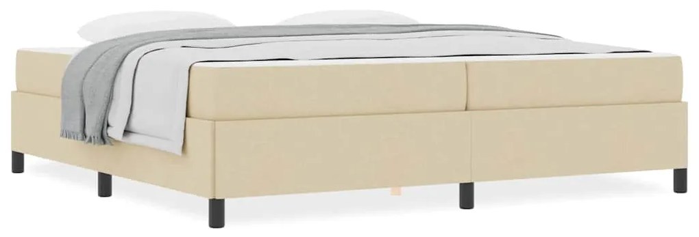 vidaXL Κρεβάτι με ελατήρια Κρέμα και Μαύρο 200 x 200 cm