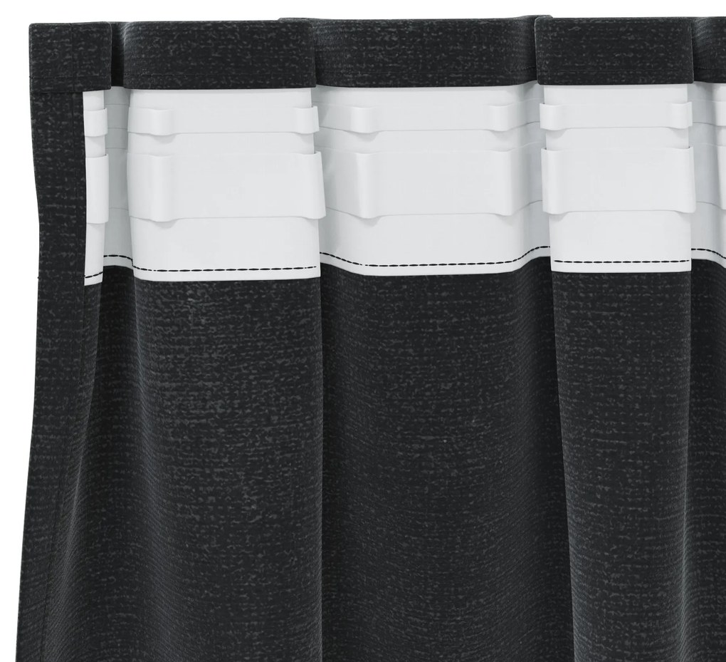 vidaXL Κουρτίνες με κουρτίνες 2 pcs Μαύρο 140 x 245 cm Βελούδο