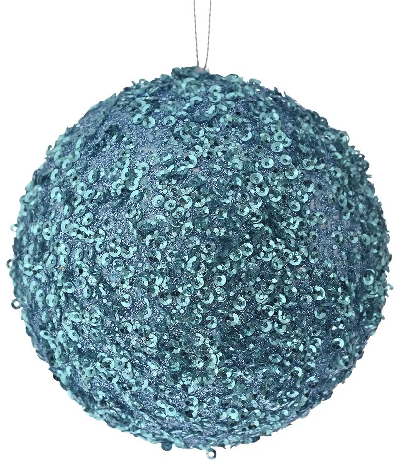 Χριστουγεννιάτικη Μπάλα Polyfoam Γαλάζια Glitter 12εκ. iliadis 83524