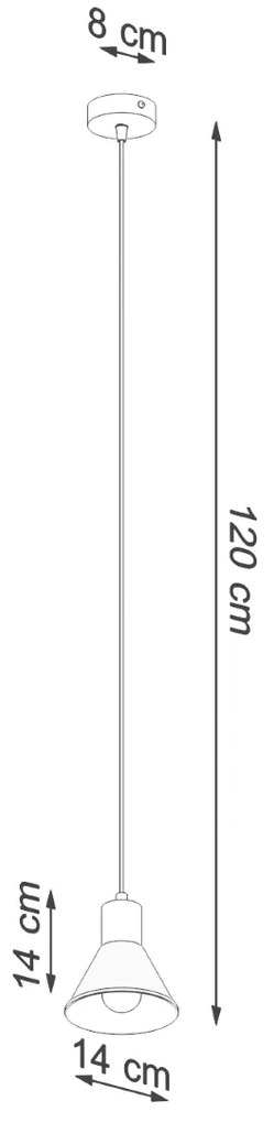 Sollux Κρεμαστό φωτιστικό Taleja 1,ατσάλι,1xE27/60w