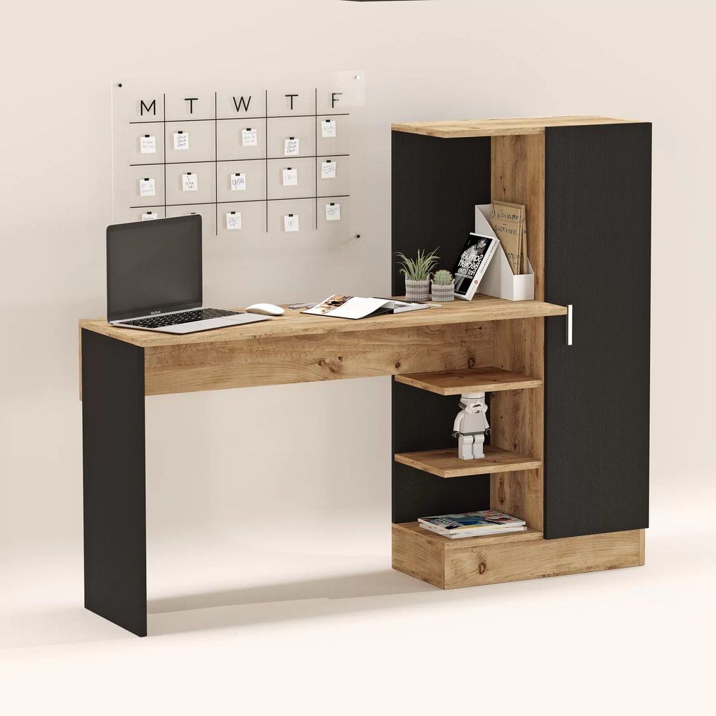 Γραφείο &quot;VIANA&quot; σε χρώμα atlantic pine/ανθρακί 152x40x120