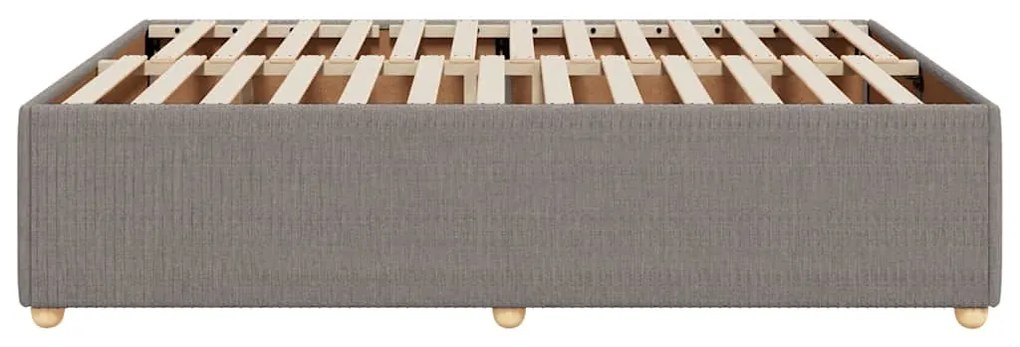 vidaXL Σκελετός Κρεβατιού Χωρίς Στρώμα Taupe 160x200 εκ. Υφασμάτινο