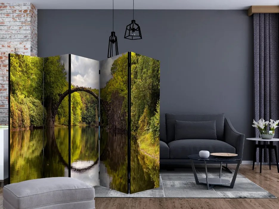 Διαχωριστικό με 5 τμήματα - Devil's Bridge in Kromlau,Germany II [Room Dividers]