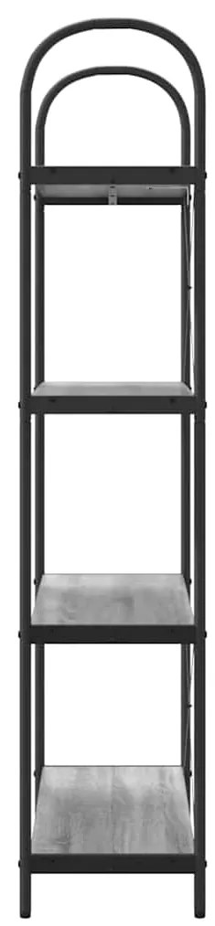vidaXL Ράφι Βιβλίων Γκρι sonoma 80 x 30 x 146 εκ Επεξεργασμένο ξύλο