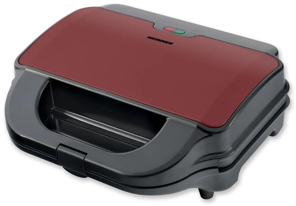 Heinner SM-2H900BKS Τοστιέρα με Αποσπώμενες Πλάκες για 2 Τοστ 900W, Κόκκινη
