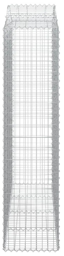 vidaXL Συρματοκιβώτια Τοξωτά 6 τεμ. 200x50x200/220 εκ. Γαλβαν. Ατσάλι
