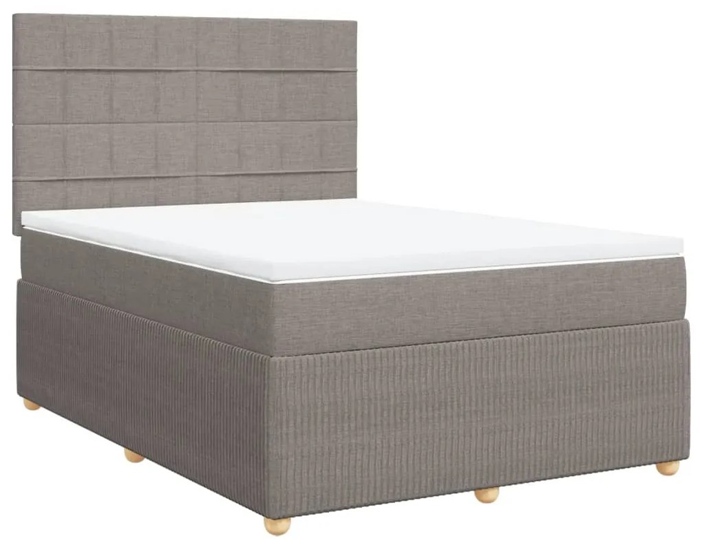 ΚΡΕΒΑΤΙ BOXSPRING ΜΕ ΣΤΡΩΜΑ TAUPE 160X200 ΕΚ. ΥΦΑΣΜΑΤΙΝΟ 3292111