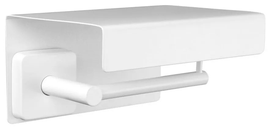 Χαρτοθήκη Κλειστή Quattro 449366 16,5x13x9cm White Mat Karag Ανοξείδωτο Ατσάλι