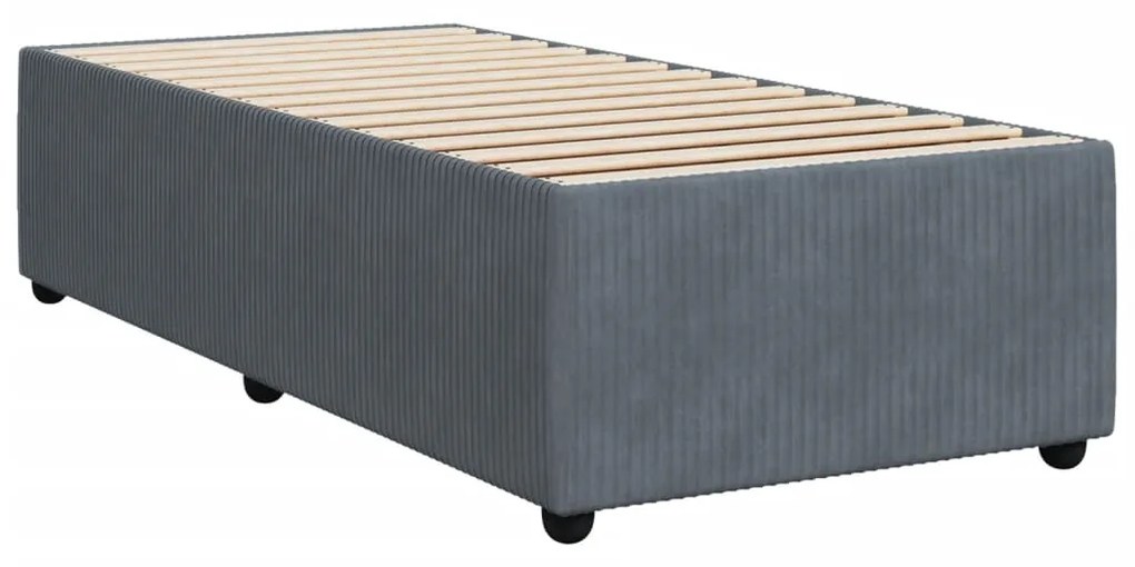 ΚΡΕΒΑΤΙ BOXSPRING ΜΕ ΣΤΡΩΜΑ ΣΚΟΥΡΟ ΓΚΡΙ 100X200 ΕΚ. ΒΕΛΟΥΔΙΝΟ 3292263