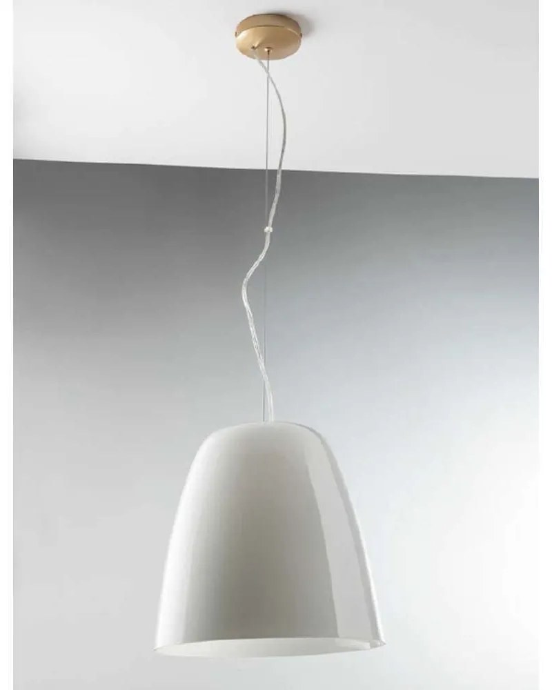 Φωτιστικό Οροφής Ares I-ARES-S35-BCO 1xE27 Φ35cm 154cm White Luce Ambiente Design Glass