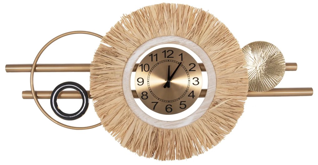 ΡΟΛΟΙ ΤΟΙΧΟΥ HM4200 ΜΕΤΑΛΛΟ &amp; ΙΝΕΣ RAFFIA ΣΕ ΓΗΙΝΑ ΧΡΩΜΑΤΑ 100x49Υεκ.