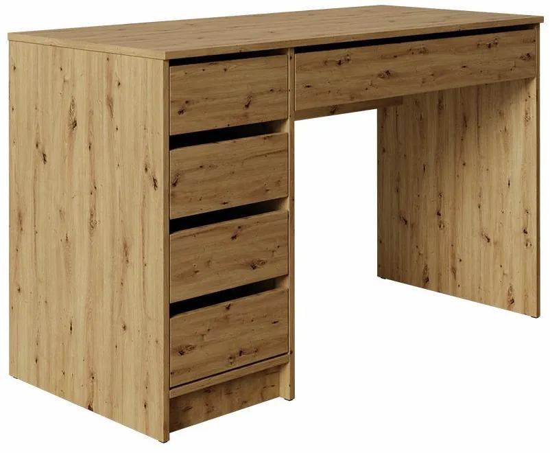 Τραπέζι γραφείου Comfivo 312, Με συρτάρια, Αριθμός συρταριών: 5, 75x120x55cm, 38 kg, Artisan βελανιδιά | Epipla1.gr