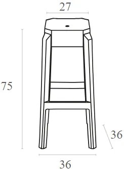 ΣΚΑΜΠΟ SKG FOX STOOL AMBER