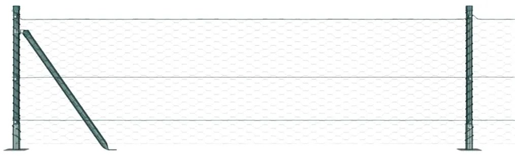 vidaXL Περίφραξη Hexagon Πράσινη 0.6x50 μ Χάλυβα