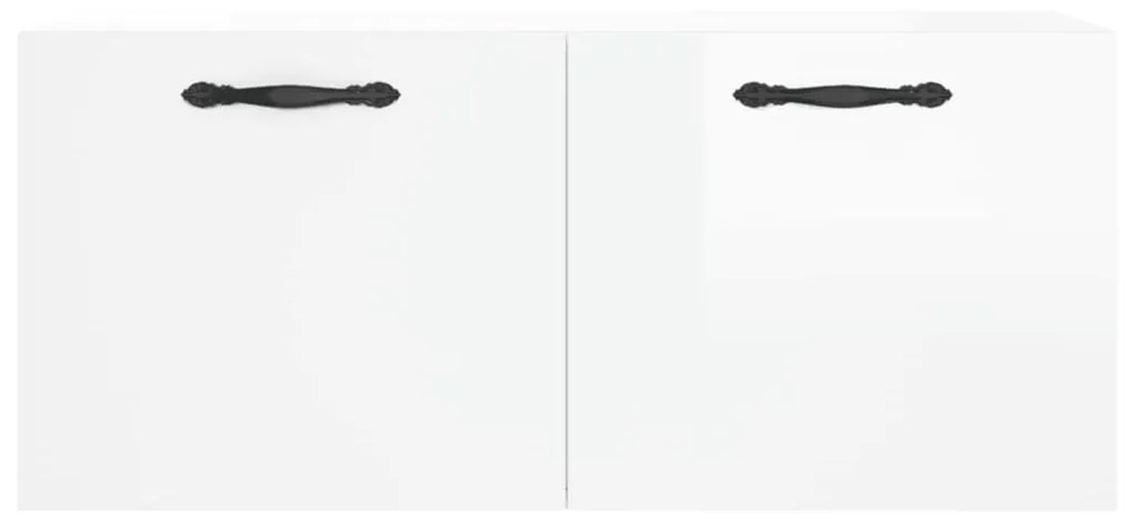 vidaXL Ντουλάπι Τοίχου Γυαλιστερό Λευκό 80x36,5x35 εκ. Επεξεργ. Ξύλο