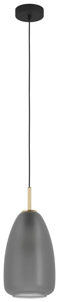 Φωτιστικό Κρεμαστό Eglo 900506 ALOBRASE Μαύρο Ματ (Black Mat)|Μπρούτζινο (φυσικό) (Brass natural)
