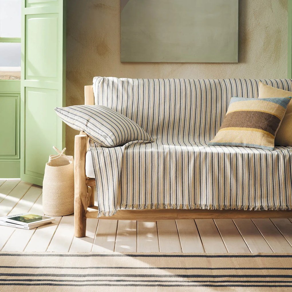 Ριχτάρι Πολυθρόνας (180x180) Gofis Home Clover Grey/Yellow 334/01