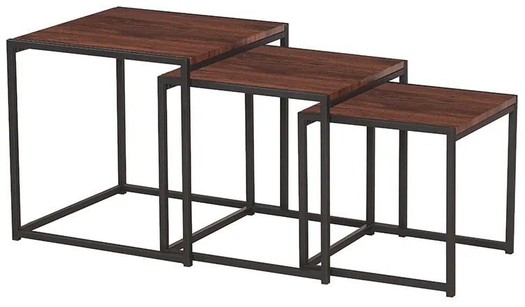 ALBA SET 3 ΤΜΧ ΤΡΑΠΕΖΑΚΙΑ WALNUT