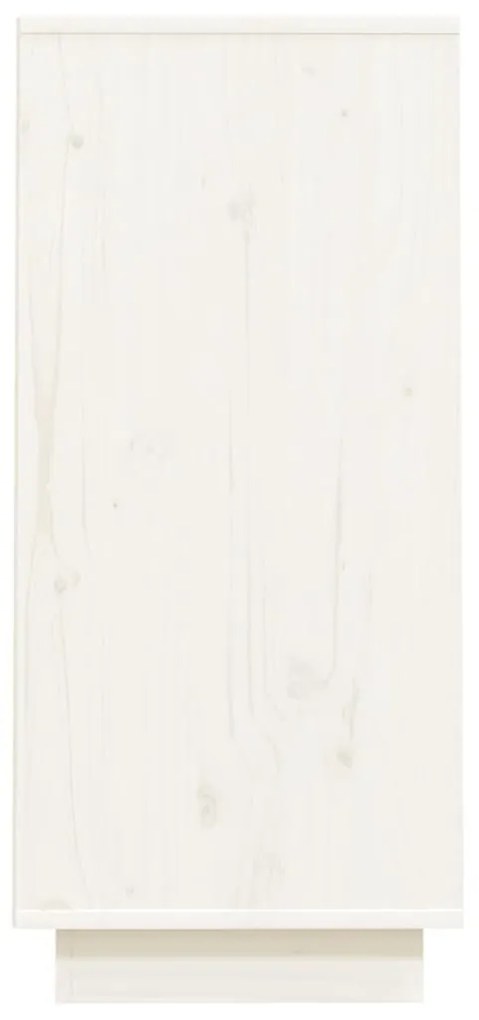 Ντουλάπι Κονσόλα Λευκό 60 x 34 x 75 εκ. από Μασίφ Ξύλο Πεύκου - Λευκό