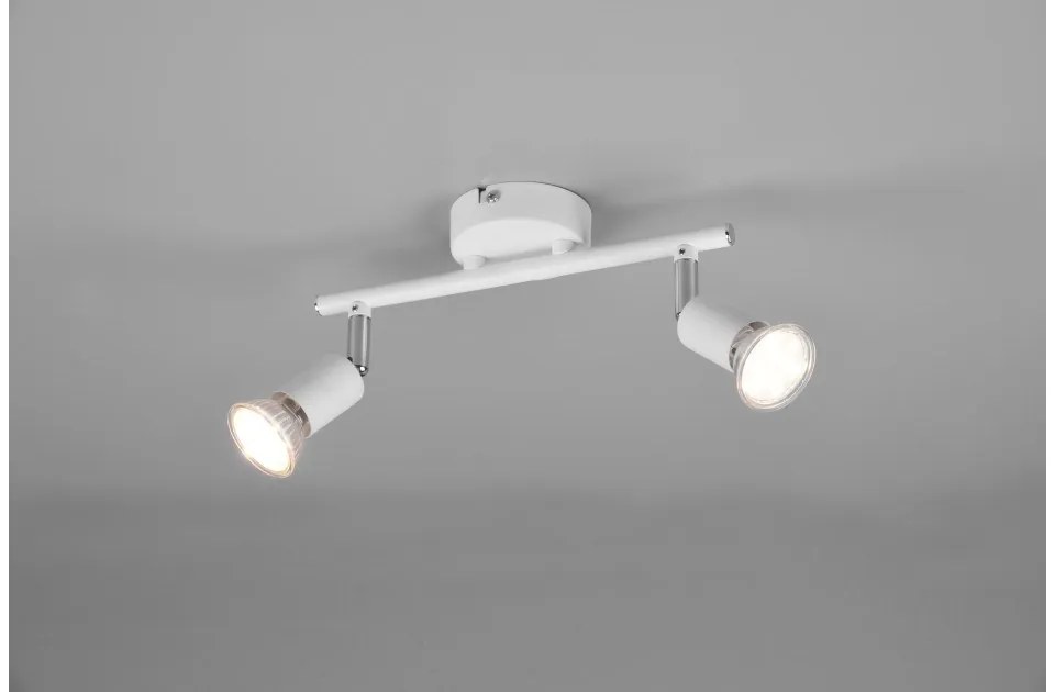 Σποτ Φωτιστικό Οροφής 2xGU10 Κινητό Paris Trio Lighting-R80912031-Λευκό R80912031