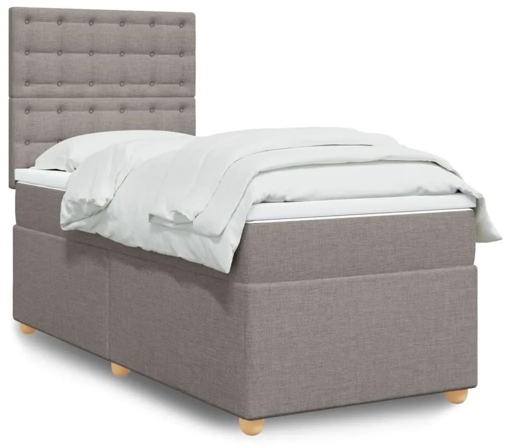 ΚΡΕΒΑΤΙ BOXSPRING ΜΕ ΣΤΡΩΜΑ TAUPE 80X200 ΕΚ. ΥΦΑΣΜΑΤΙΝΟ 3291125