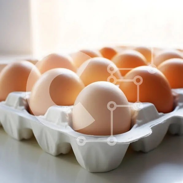 Σετ των 2 Intra Συλλεκτικό Ξύλινο Παζλ Plywood 4mm - Φρέσκα αυγά σε χαρτοκιβώτιο Σε Ξύλινο Κουτί - Διαστάσεις: 10x10 cm – 25 κομμάτια