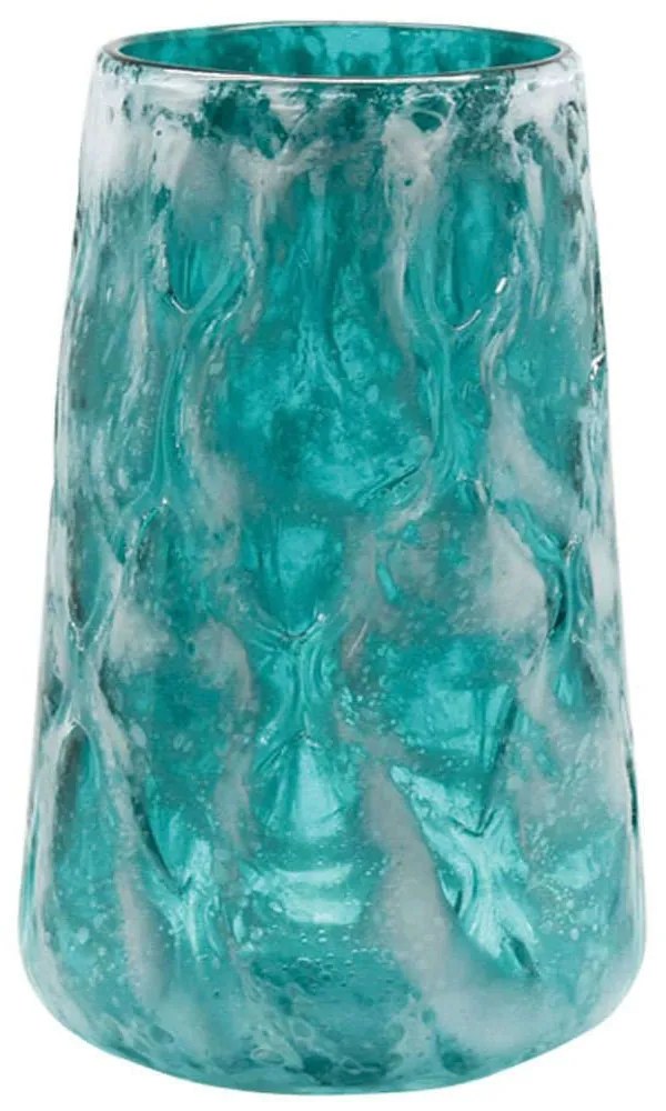 Βάζο Φυσητό Θάλασσα 15-00-23931 Φ20x32cm Turquoise Marhome Γυαλί