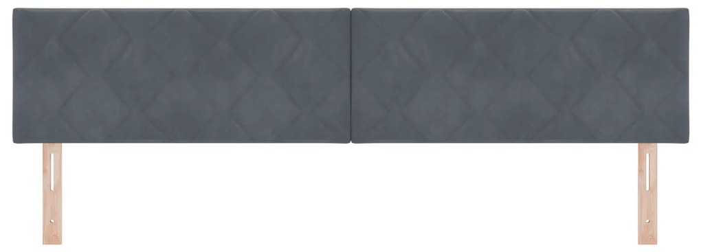 vidaXL LED κεφαλάρι σχεδίου διαμαντιών σκούρο γκρι 200 εκ. βελούδο