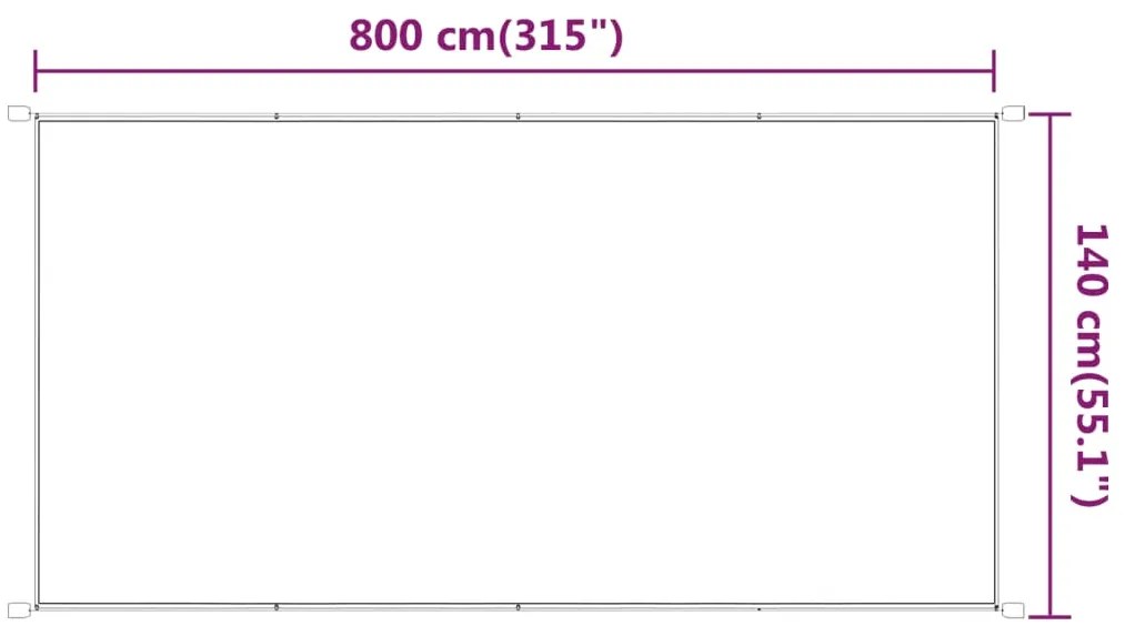 Τέντα Κάθετη Μπεζ 140 x 800 εκ. από Ύφασμα Oxford - Μπεζ