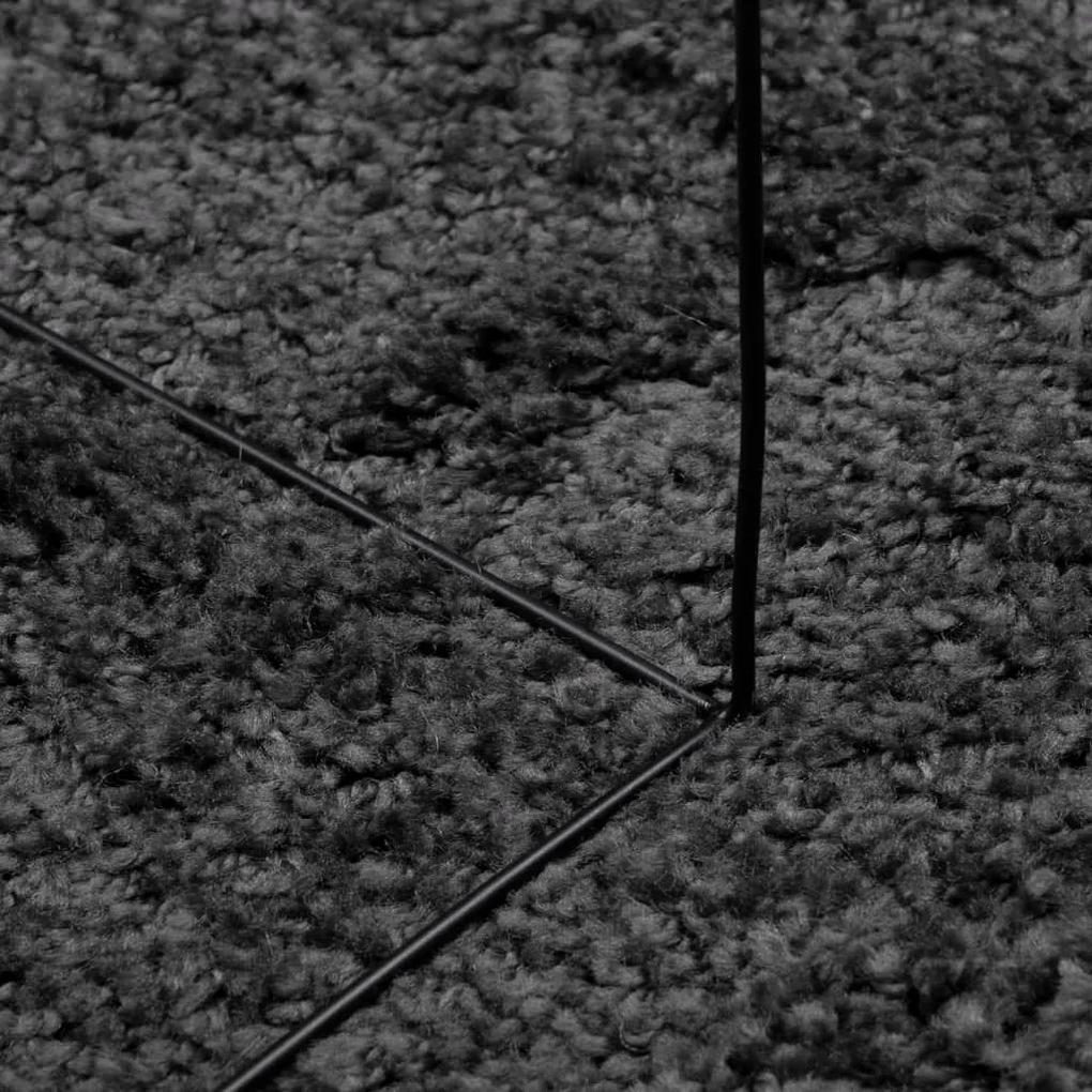 Χαλί Shaggy με Ψηλό Πέλος Μοντέρνο Ανθρακί 240 x 240 εκ. - Ανθρακί