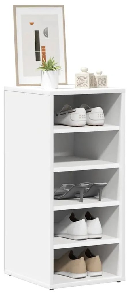 vidaXL Παπουτσοθήκες 2 τεμ. Λευκές 31,5 x 35 x 70 εκ. από Επεξ. Ξύλο