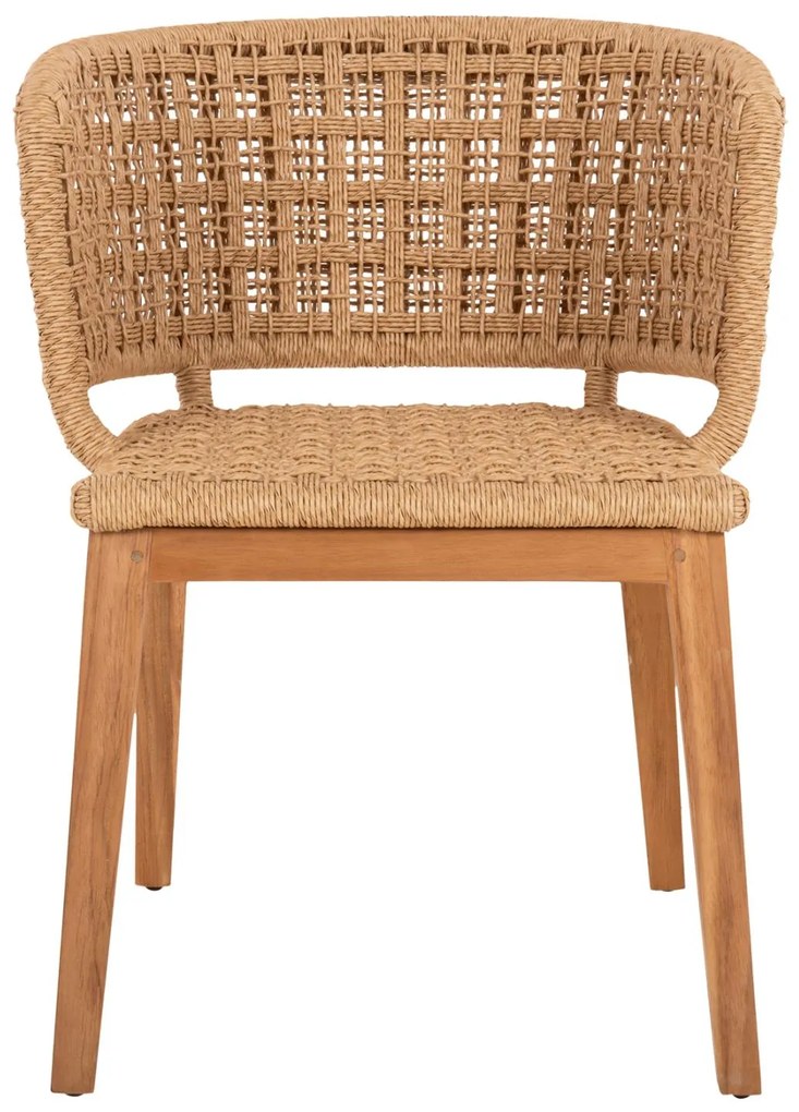 Πολυθρόνα FARLEY Ξύλο Teak και Συνθετικό Σχοινί Φυσικό 58x59x72Yεκ. 58x59x72 εκ.