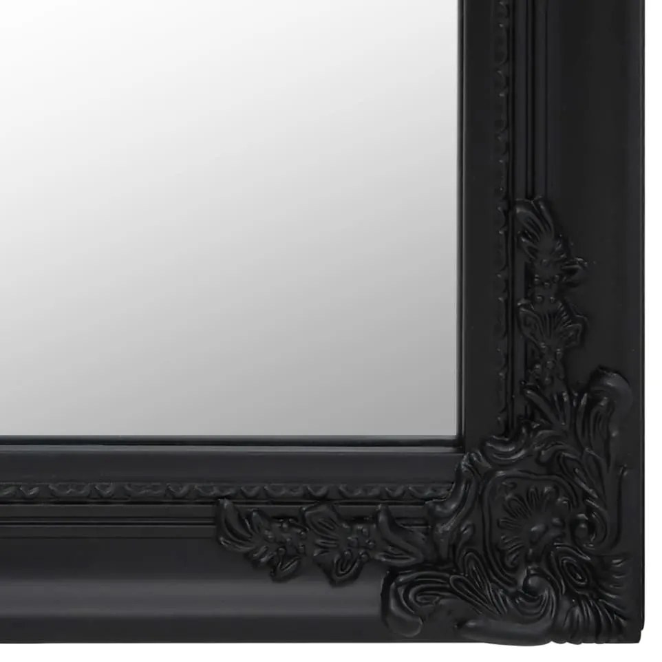 Καθρέπτης Επιδαπέδιος Μαύρος 45 x 180 εκ. - Μαύρο