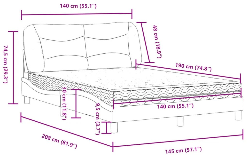 ΚΡΕΒΑΤΙ ΜΕ ΣΤΡΩΜΑ ΚΑΠΟΥΤΣΙΝΟ 140X190ΕΚ.ΑΠΟ ΣΥΝΘ.ΔΕΡΜΑ 3208721