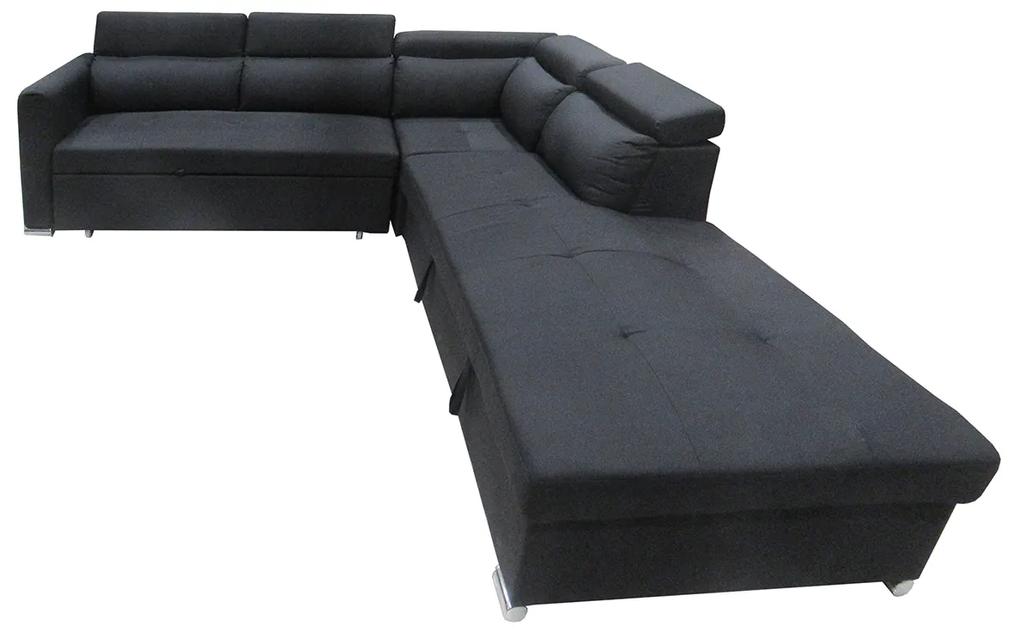 Καναπές-Κρεβάτι SOPRANO Γωνιακός ArteLibre Μαύρος 290x250x85cm