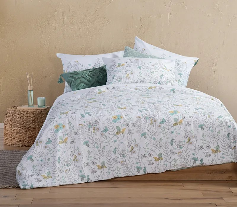 Σετ Σεντόνια Διπλά Spring Mood Mint 2x(200x270) + 2x(52x72) - Nef Nef